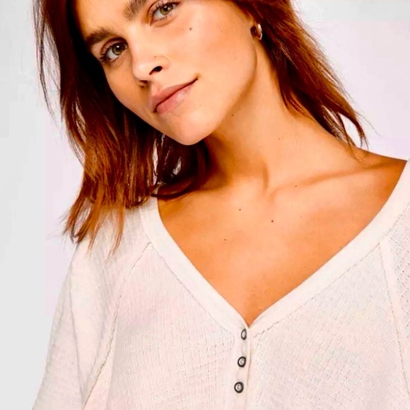 Free People Citrine Cream Long Sleeve Top - Picture 5 of 6